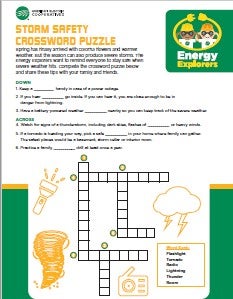 Storm Safety Crossword