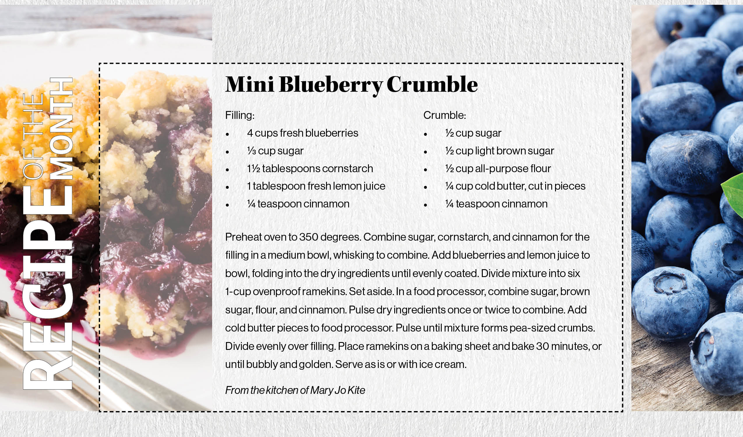 Mini Blueberry Crumble